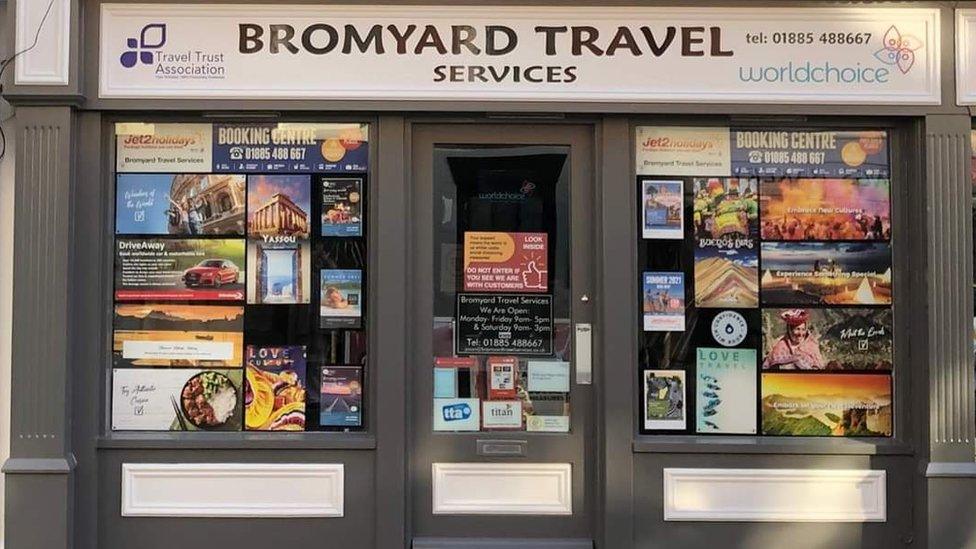 Outside Bromyard Travel Services,Hereford