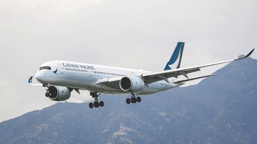 Cathay Pacific aircraft at Hong Kong International Airport