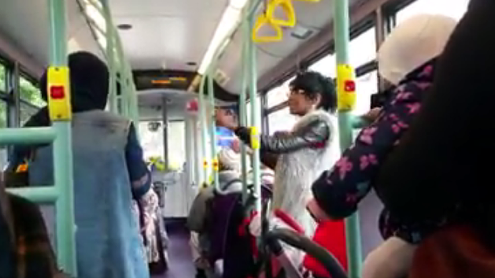 screenshot from the bus