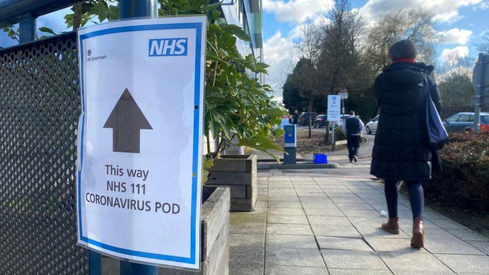 An NHS sign