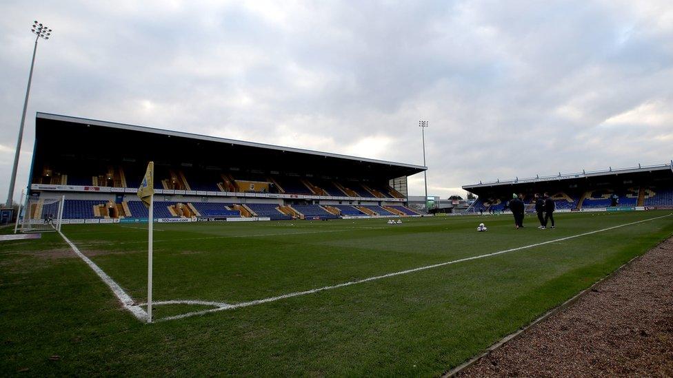 General view of Mansfield Town home ground One Call Stadium on Quarry Lane, Mansfield