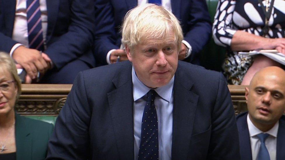 Boris Johnson in the Commons