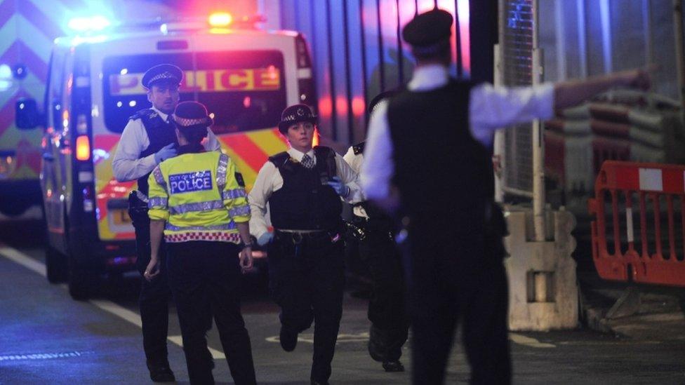 Police at London Bridge