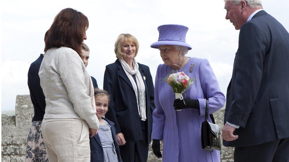 The Queen visiting St Michael's Mount