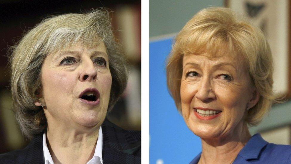 Theresa May and Andrea Leadsom