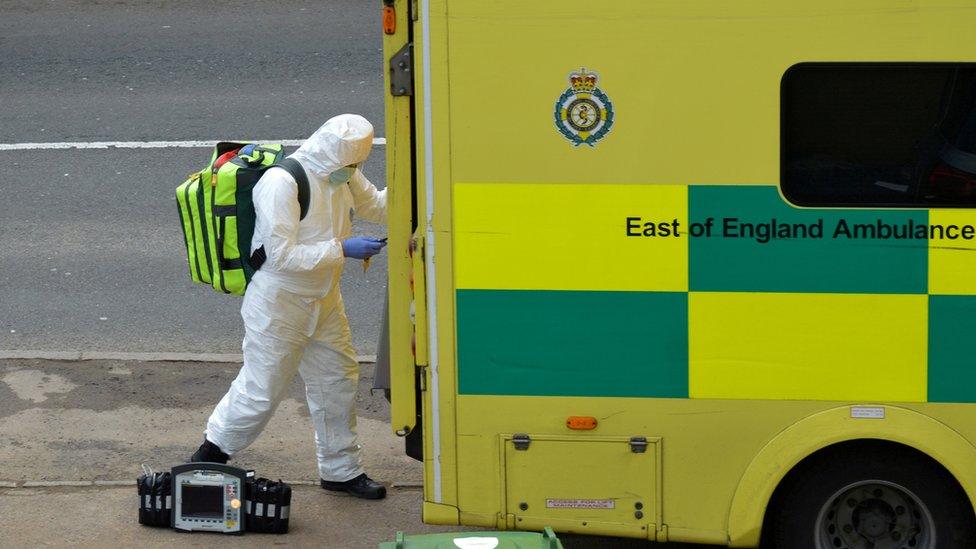 Stock image of paramedic in PPE