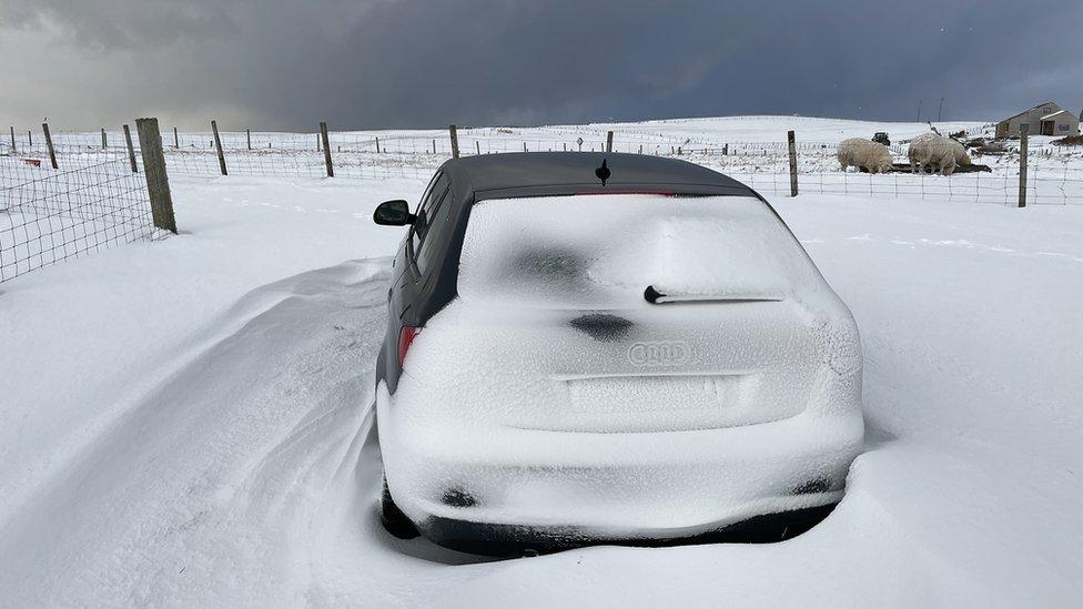 abandoned car