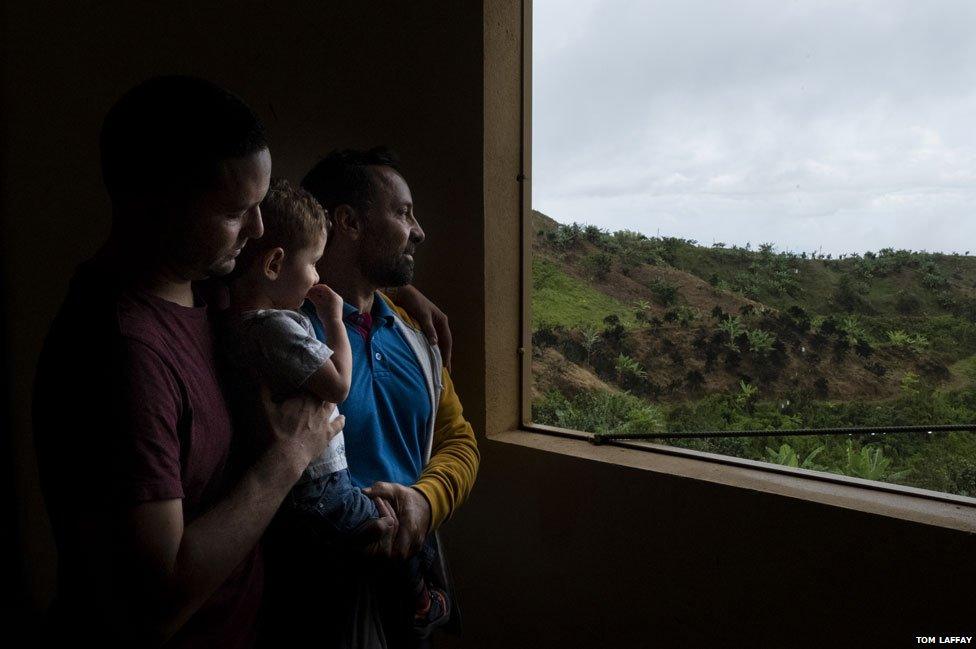 Wilfredo "Junny" Ruiz Feliciano, 52, his son William Ruiz Pacheco, 28 and grandson William Sebastian Ruiz on their farm