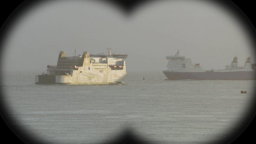 Boat in view near Rosslare Port