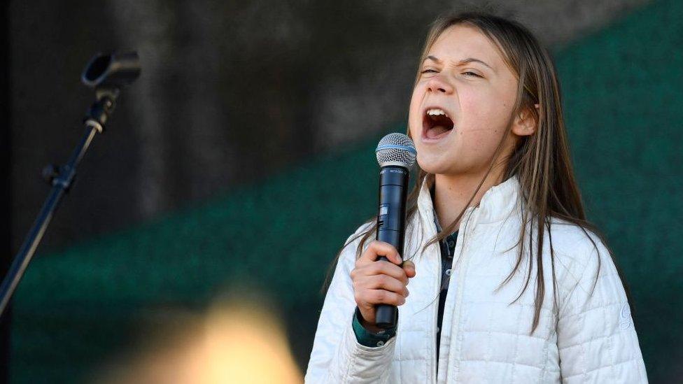 Greta Thunberg.