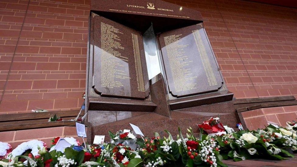 Hillsborough memorial at Anfield