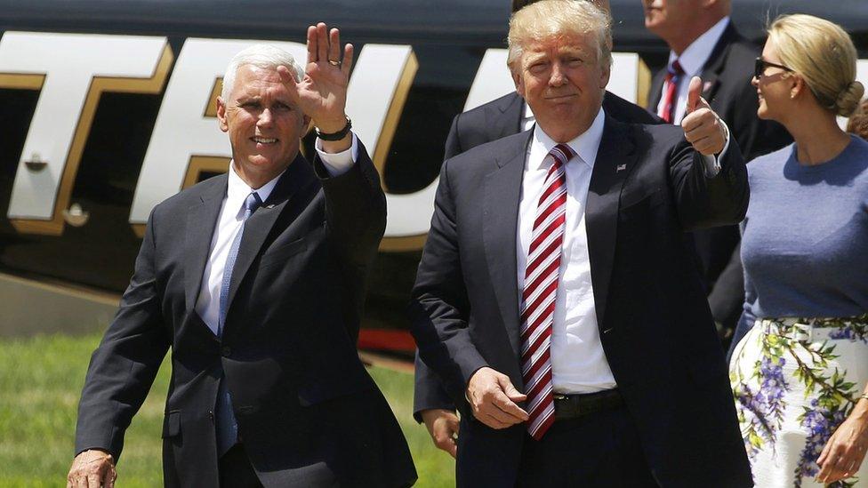 Mike Pence and Donald Trump