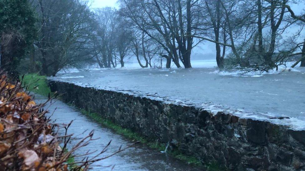 Stormy scenes in Beddgelert, Gwynedd