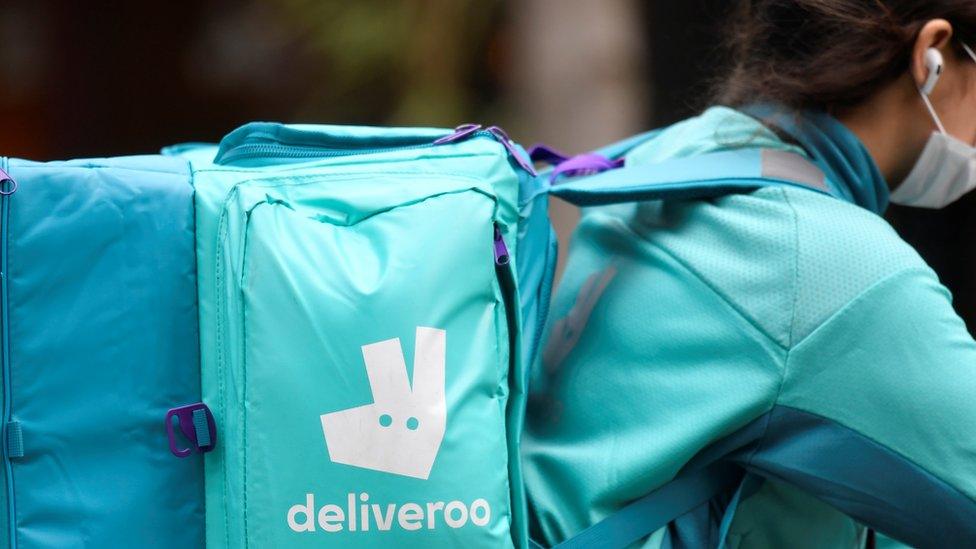 Deliveroo delivery rider.