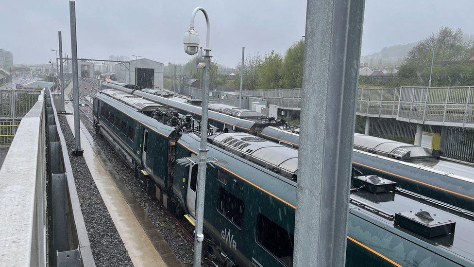 Dozens of Class 800s are stacked up waiting to be checked at Hitachi's Swansea depot