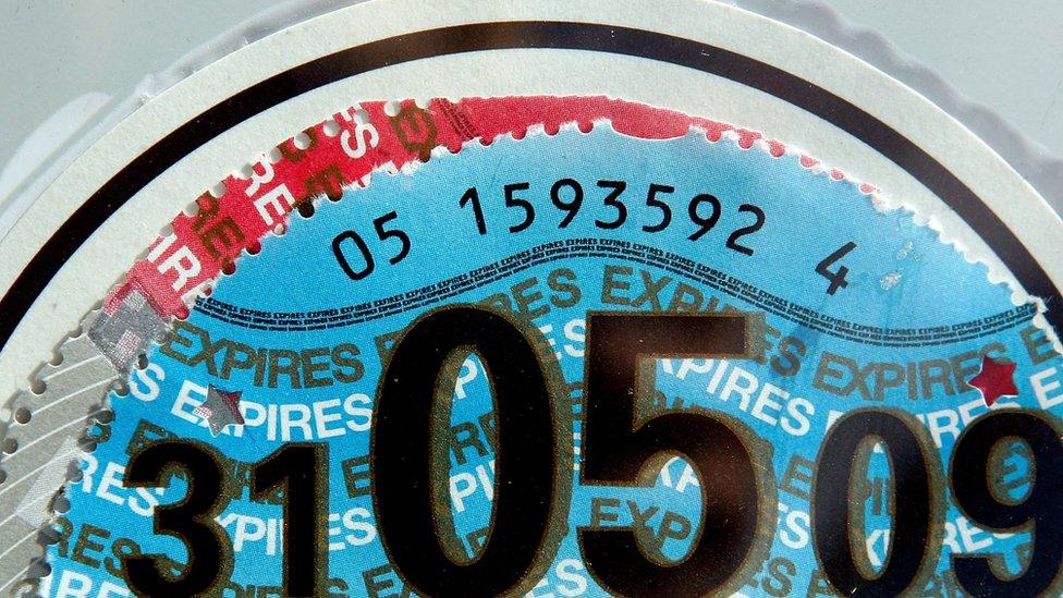 Car tax disc