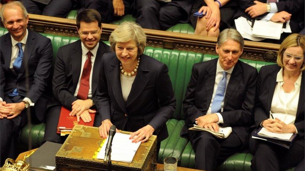 Theresa May in the House of Commons