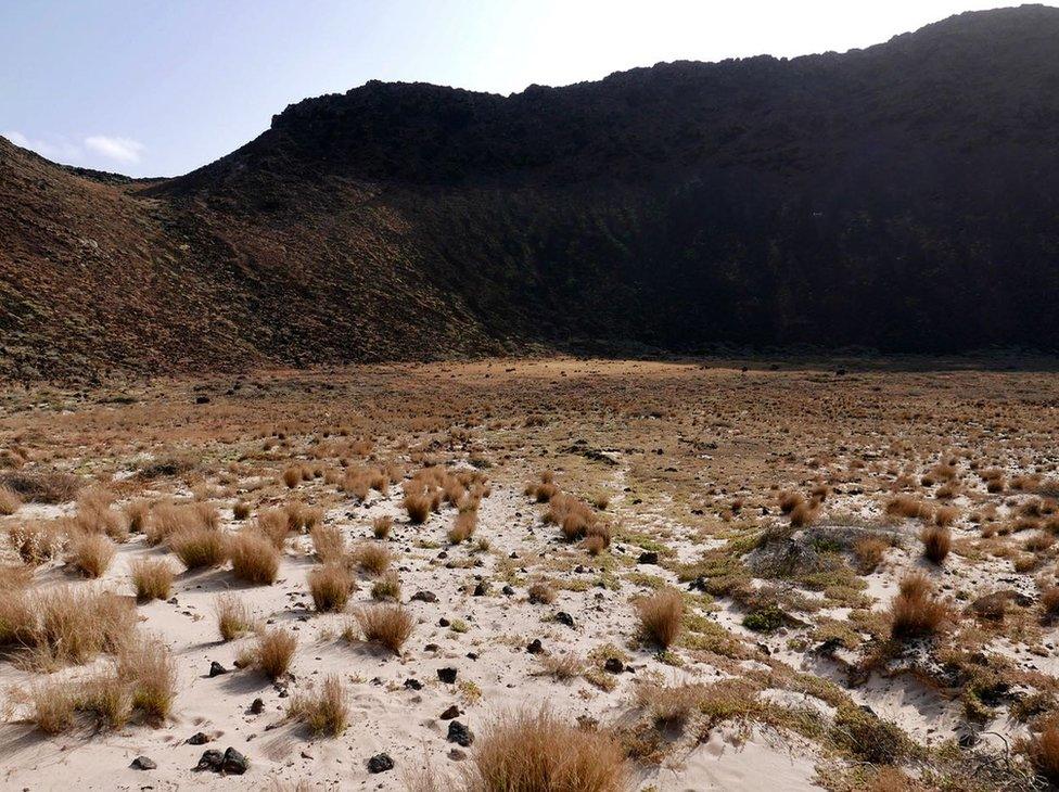 A volcano in Sao Vicente.