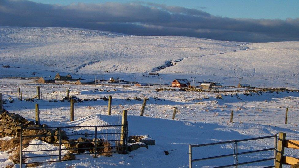 Baltasound on the Shetland Islands