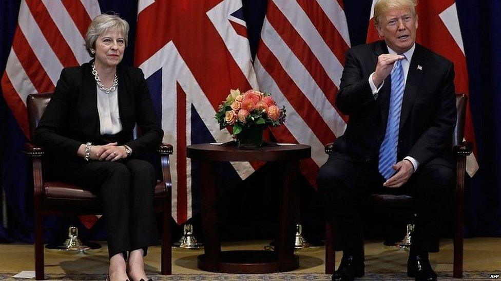 Theresa May and Donald Trump