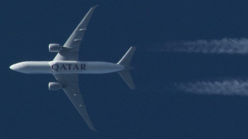 A Qatar Airways plane