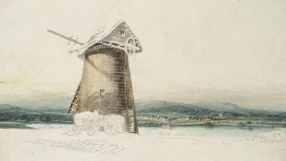 Turner windmill watercolour