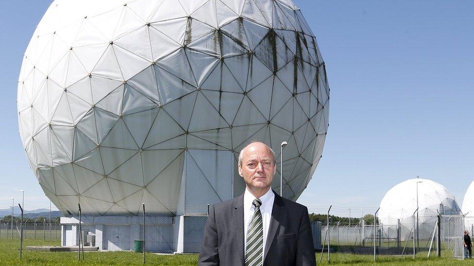 Gerhard Schindler at former monitoring base in Bad Aibling, (file pic 2014)