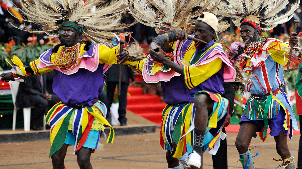 Dancers at a ceremony to ratify Kenya's new constitution in Nairobi - 27 August 2010