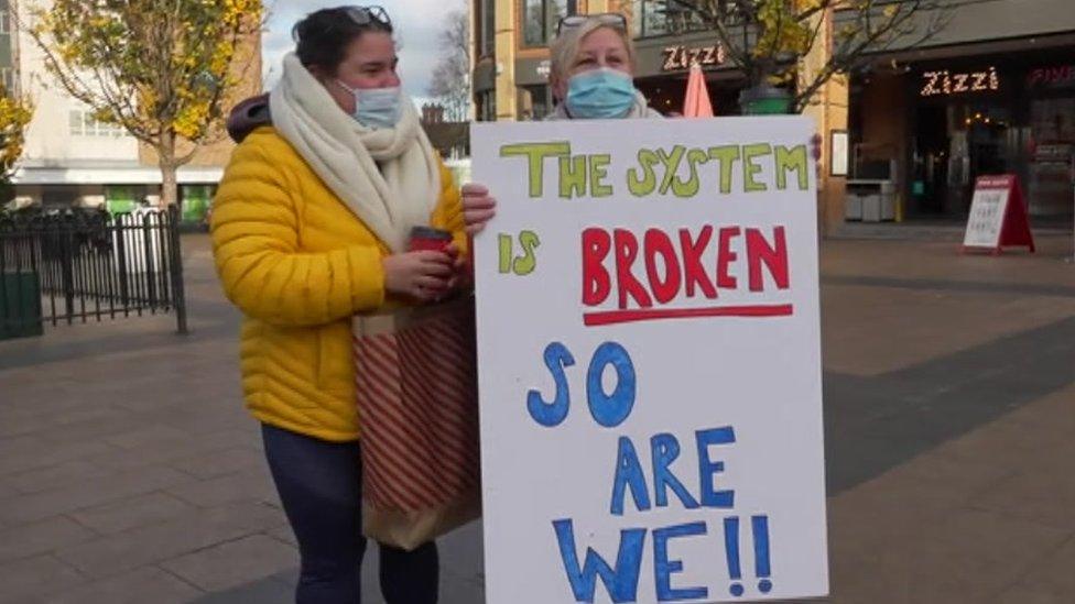 The protest in Coventry