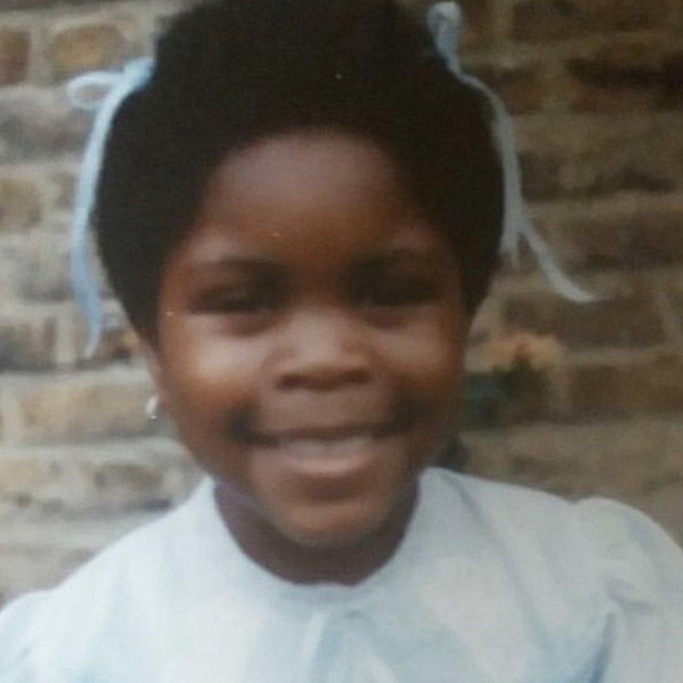 Gina Atinuke Knight as a young girl