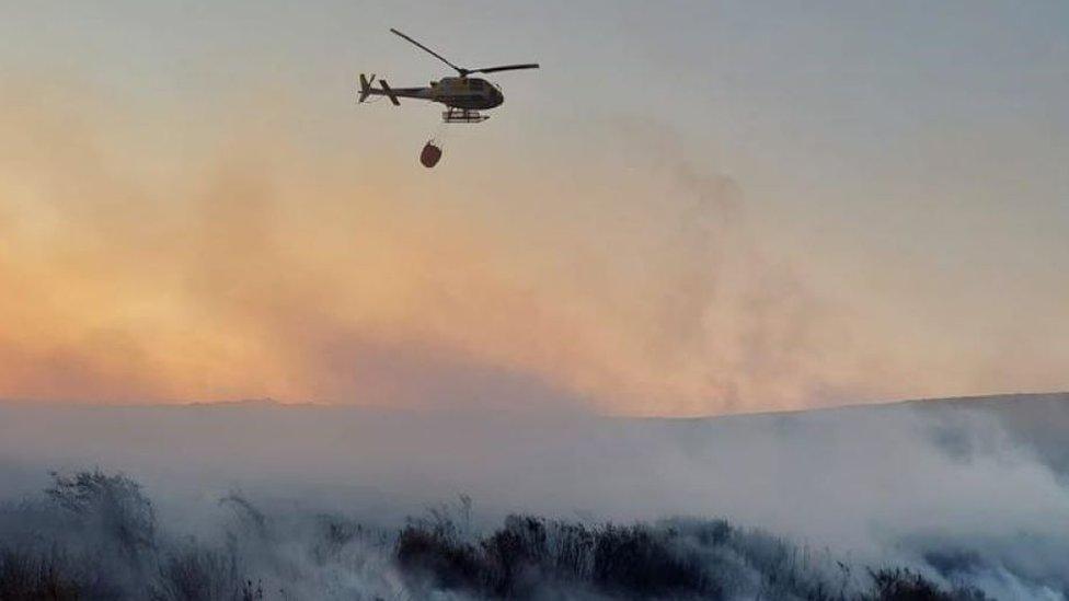 Helicopter waterbombing near Cannich