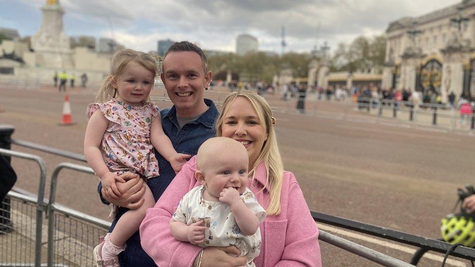 Catherine and Jason Grant - with their children Sophia, two, and four-month-old Will - from Portadown