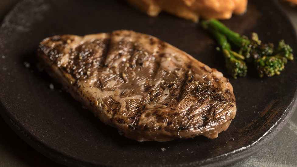 A steak grown by Aleph Farms