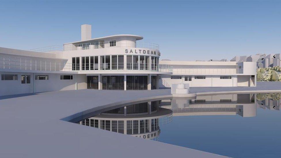 Artists impression of how Saltdean Lido will look with refurbishment