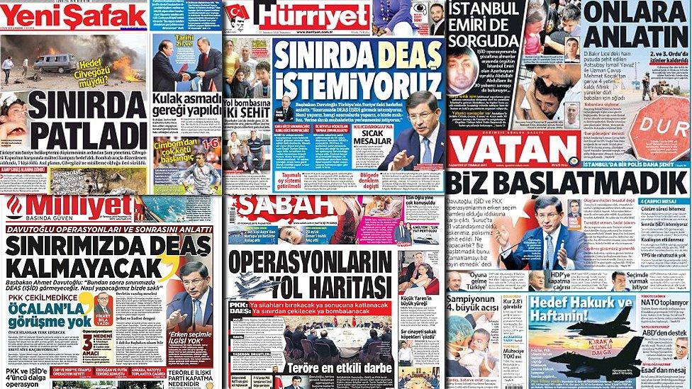 Turkish front pages combo