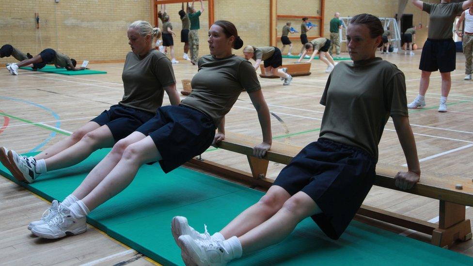 Female recruits training