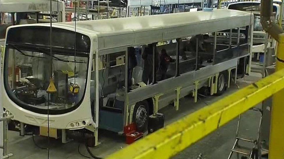 Wrightbus factory in Ballymena