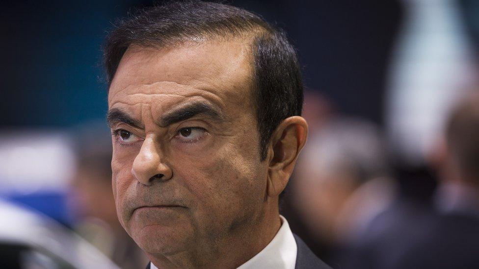 Renault CEO Carlos Ghosn speaks to the media during the Paris Motor Show at Parc des Expositions Porte de Versailles on October 2, 2018 in Paris, France.