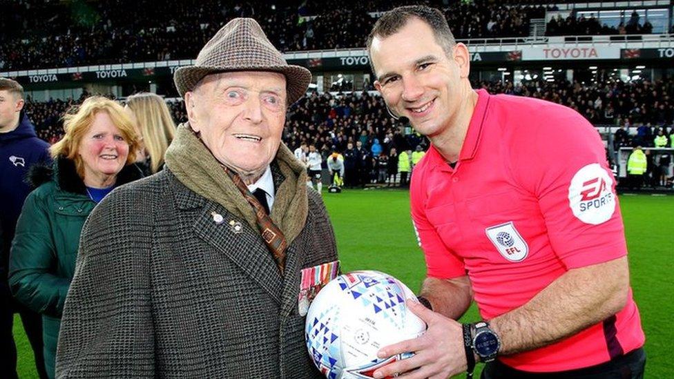 Derek Eley with match official