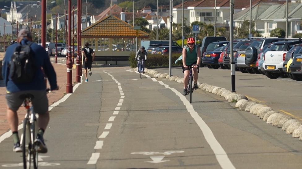 Esplanade cycle path Jersey