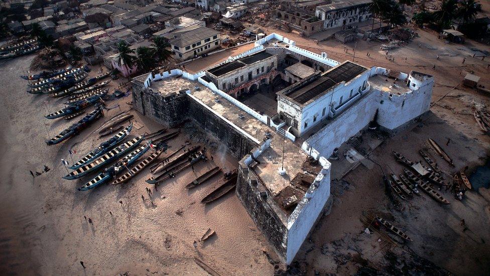 Aerial view of Fort Williams, Anomabu, Ghana