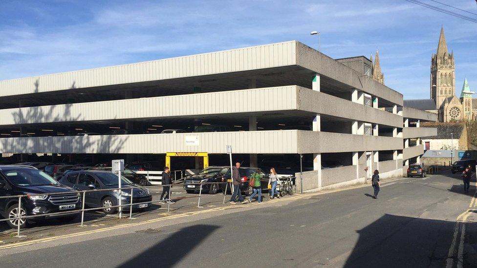 The car park in Truro