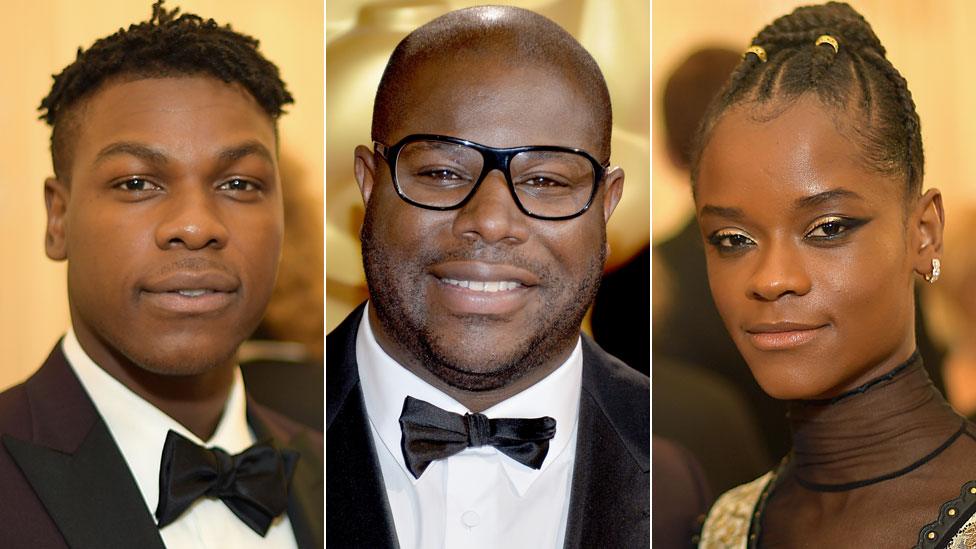 John Boyega, Steve McQueen and Letitia Wright