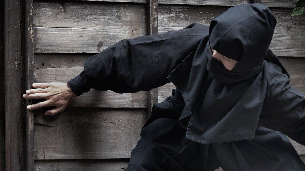 The thief was wearing all black like a ninja (file photo)