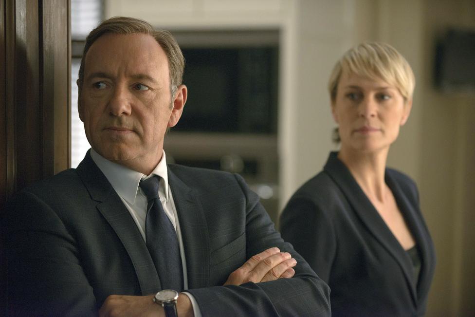 Kevin Spacey as Francis Underwood, left, and Robin Wright as Clair Underwood in House of Cards