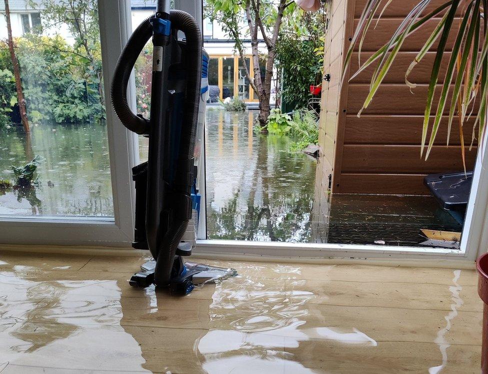 Flooded house in east Oxford