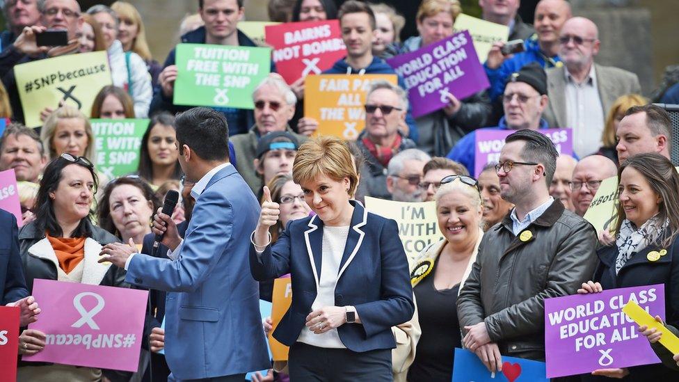 Nicola Sturgeon at SNP rally