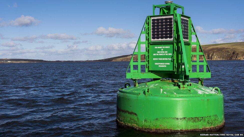 Bouy above Royal Oak wreck