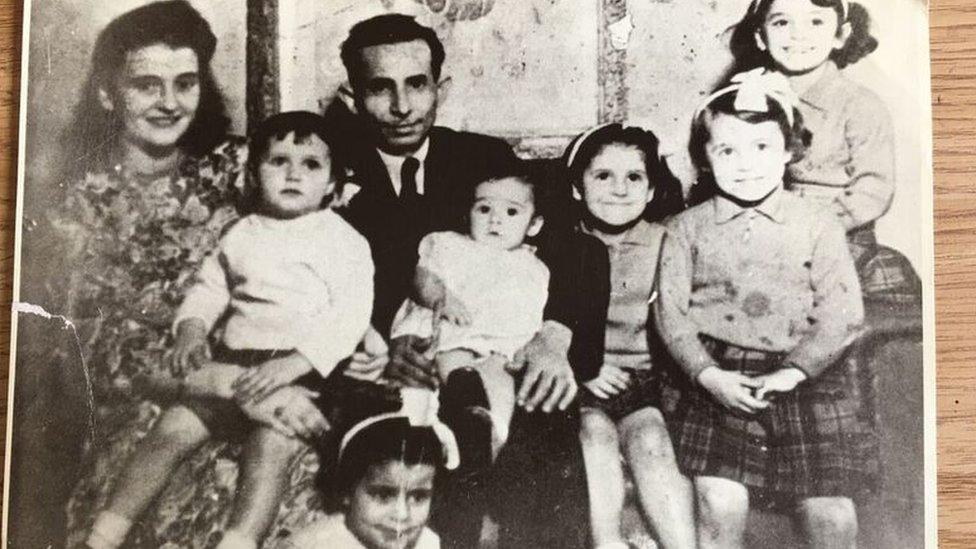 The Salaman family; two parents and six children