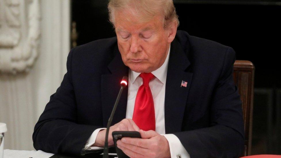 President Trump hosts roundtable discussion on the reopening of US economy at the White House in Washington